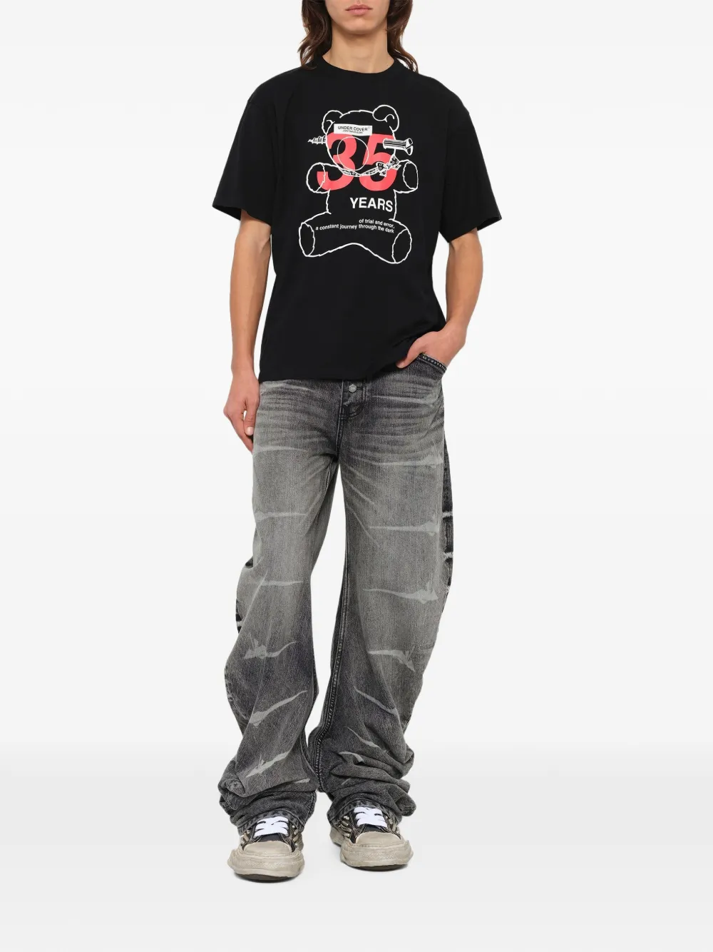 Undercover 35th Anniversary T-shirt met grafische print Zwart