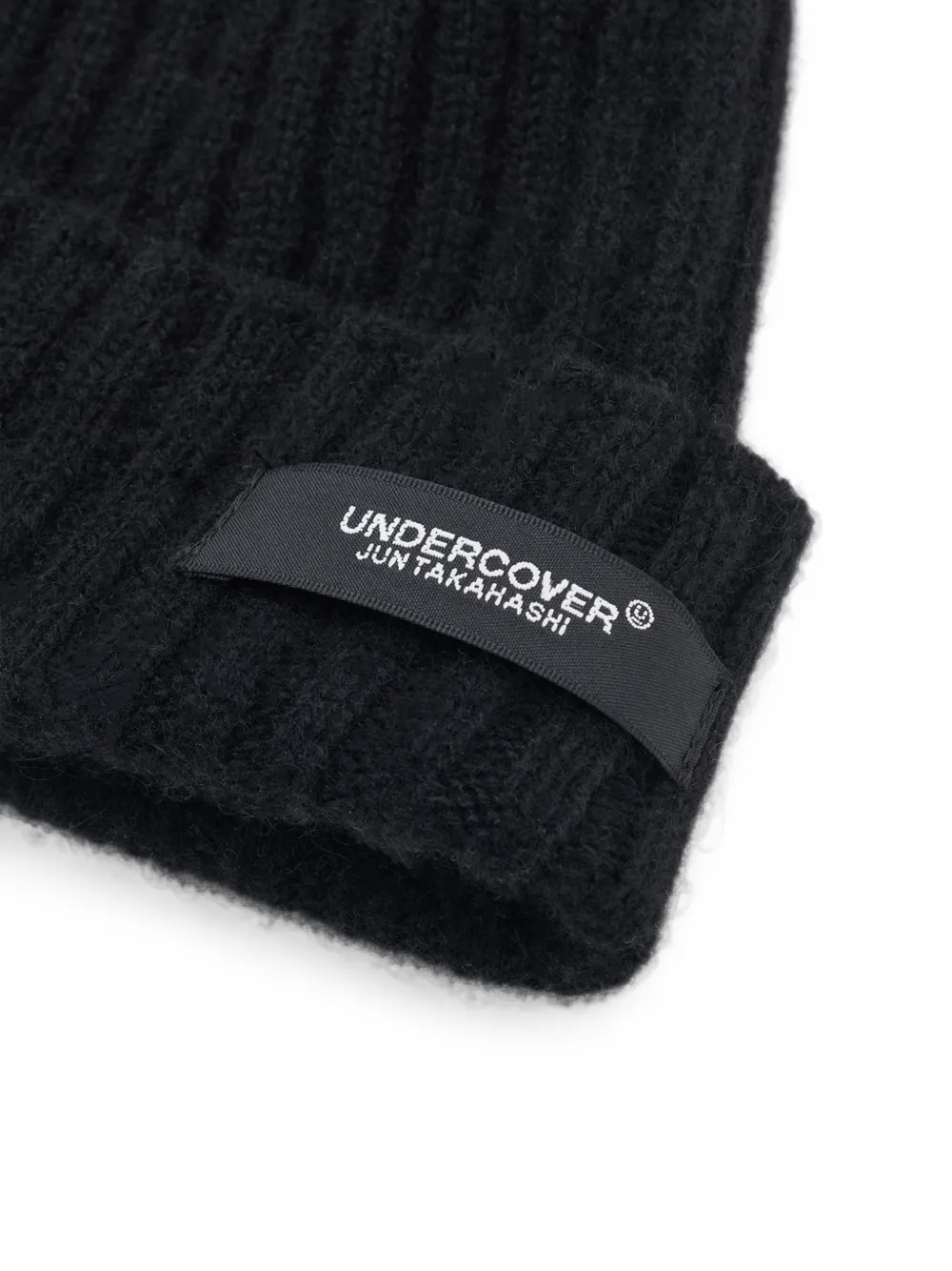 Undercover ribbed-knit cashmere beanie hat Zwart