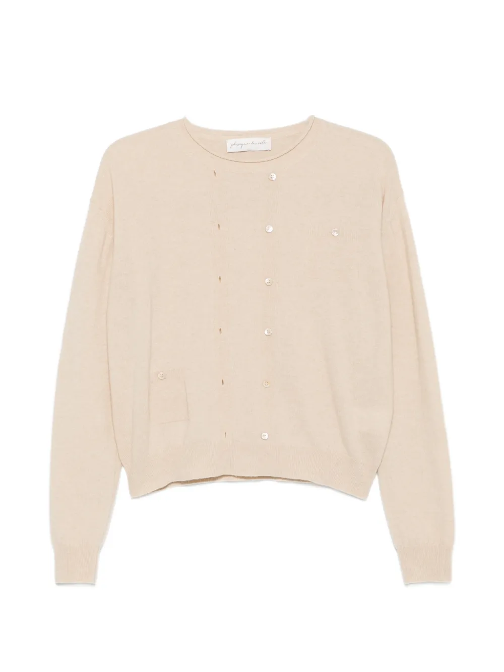 Phisique Du Role Pullover mit Knopfverzierung - Nude