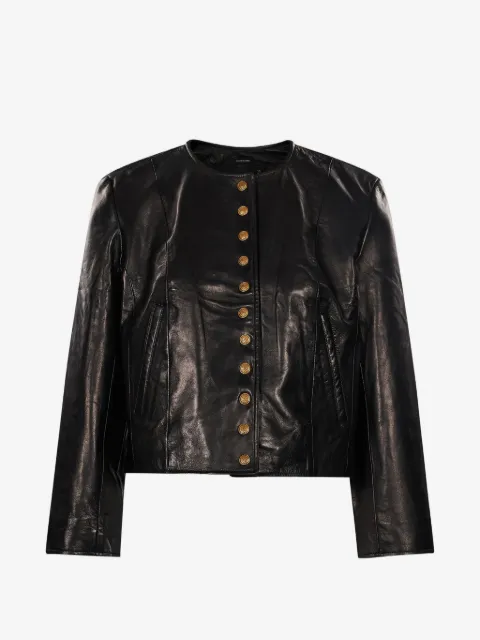 R13 button-up leather jacket