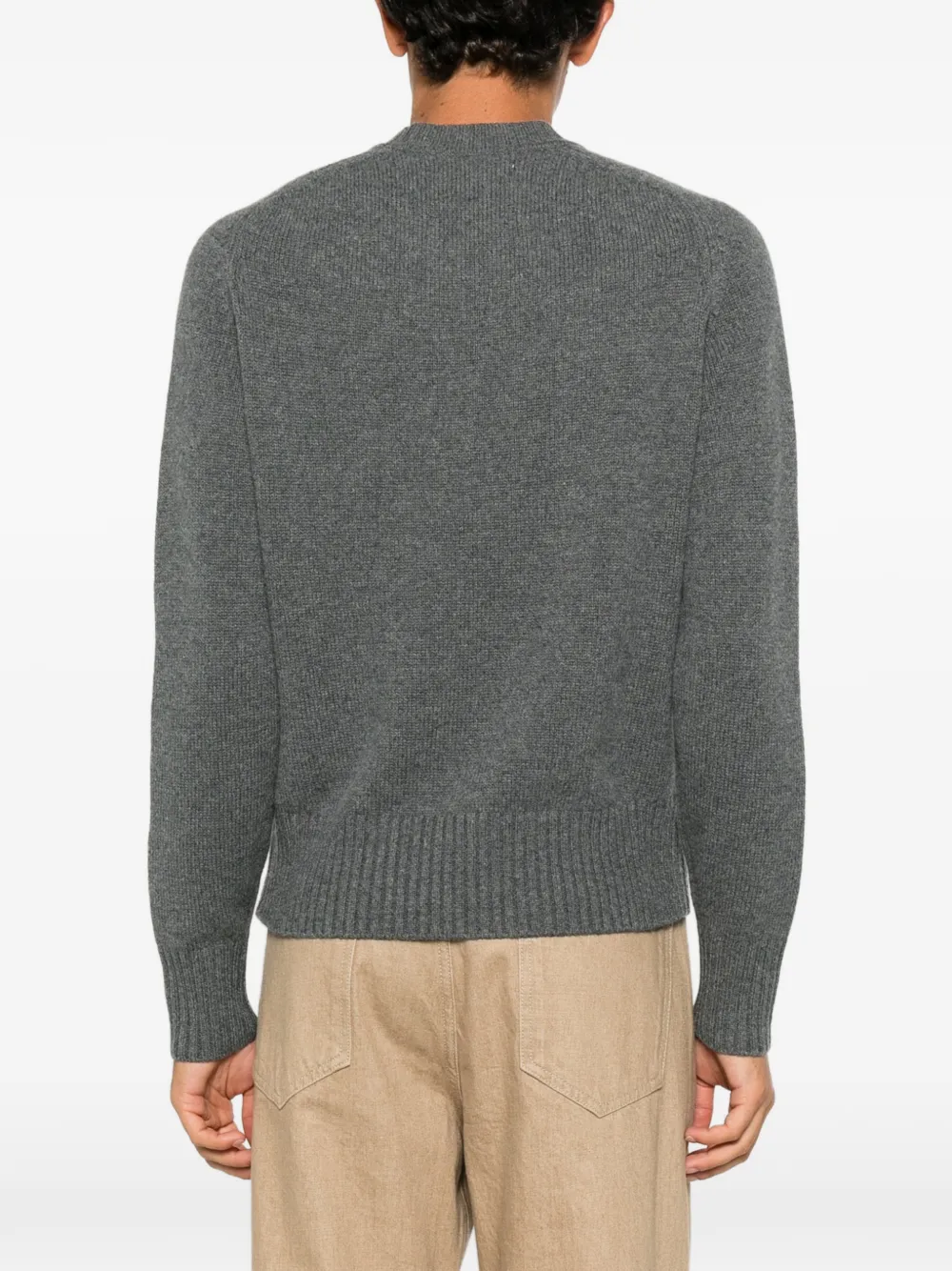 extreme cashmere Bourgeois ribgebreide trui Grijs