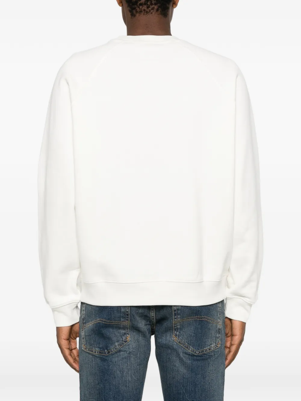 Emporio Armani Sweater met logoprint en raglan mouwen Wit