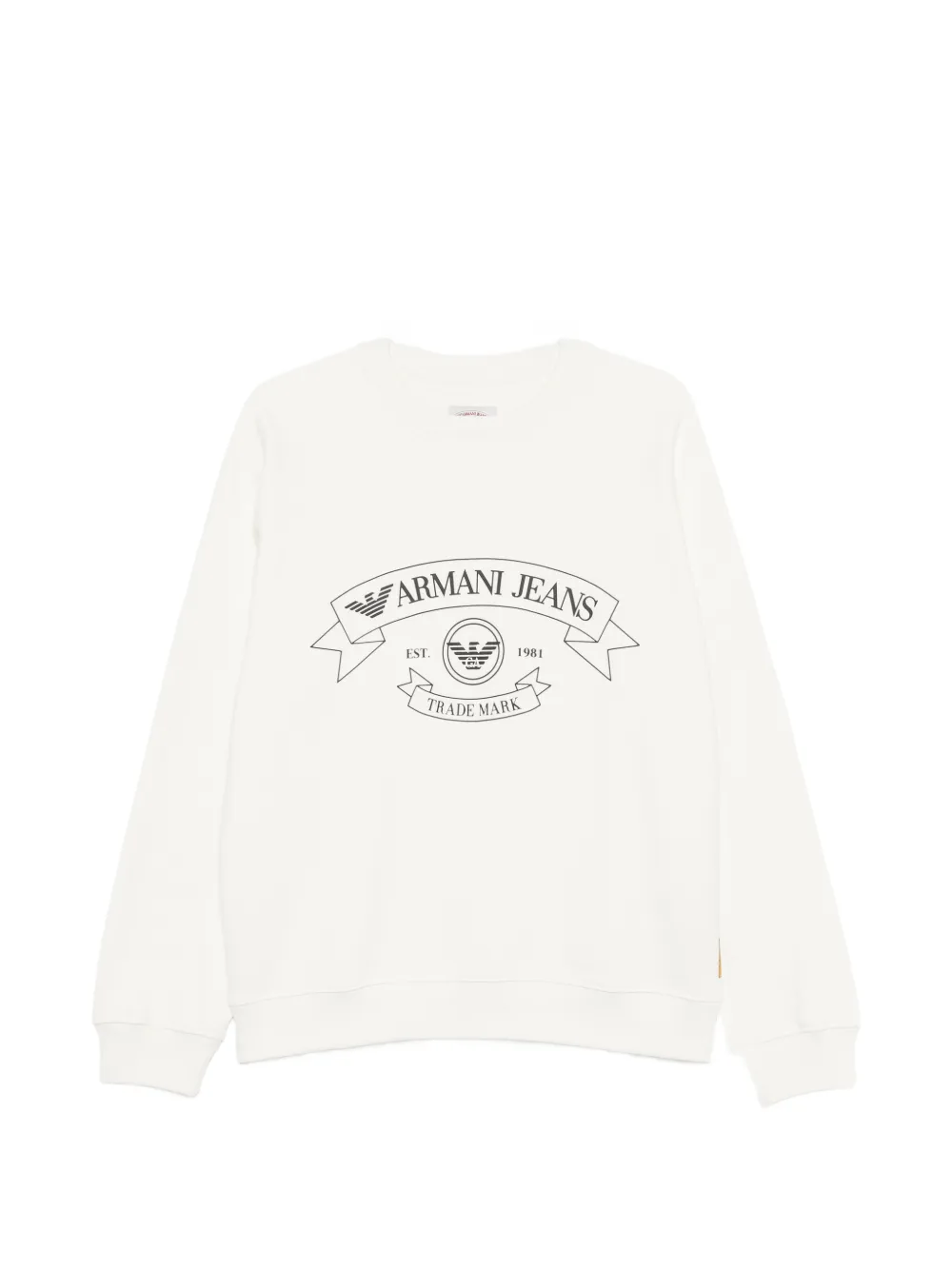 Emporio Armani logo-print raglan-sleeve sweatshirt - Bianco