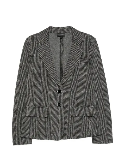 Emporio Armani herringbone-pattern single-breasted jacket