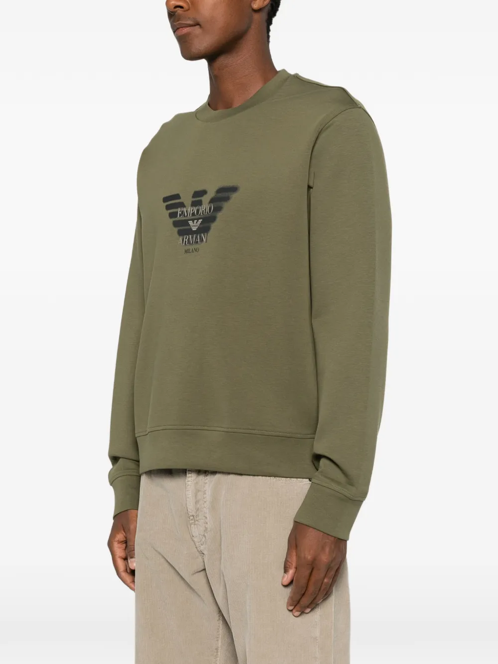 Emporio Armani Sweater met logoprint Groen