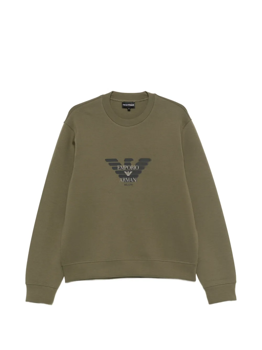 Emporio Armani logo-print crew-neck sweatshirt - Verde