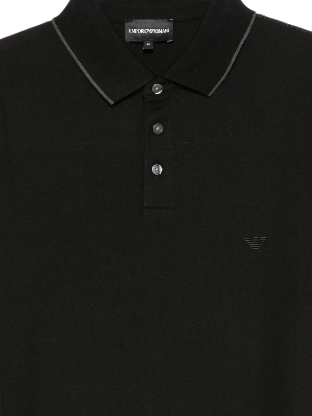 Emporio Armani Poloshirt met contrasterende afwerking Zwart