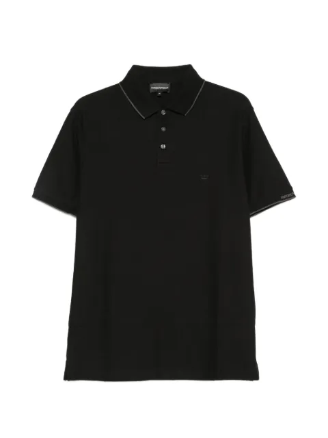 Emporio Armani logo-embroidered contrast-trim polo shirt