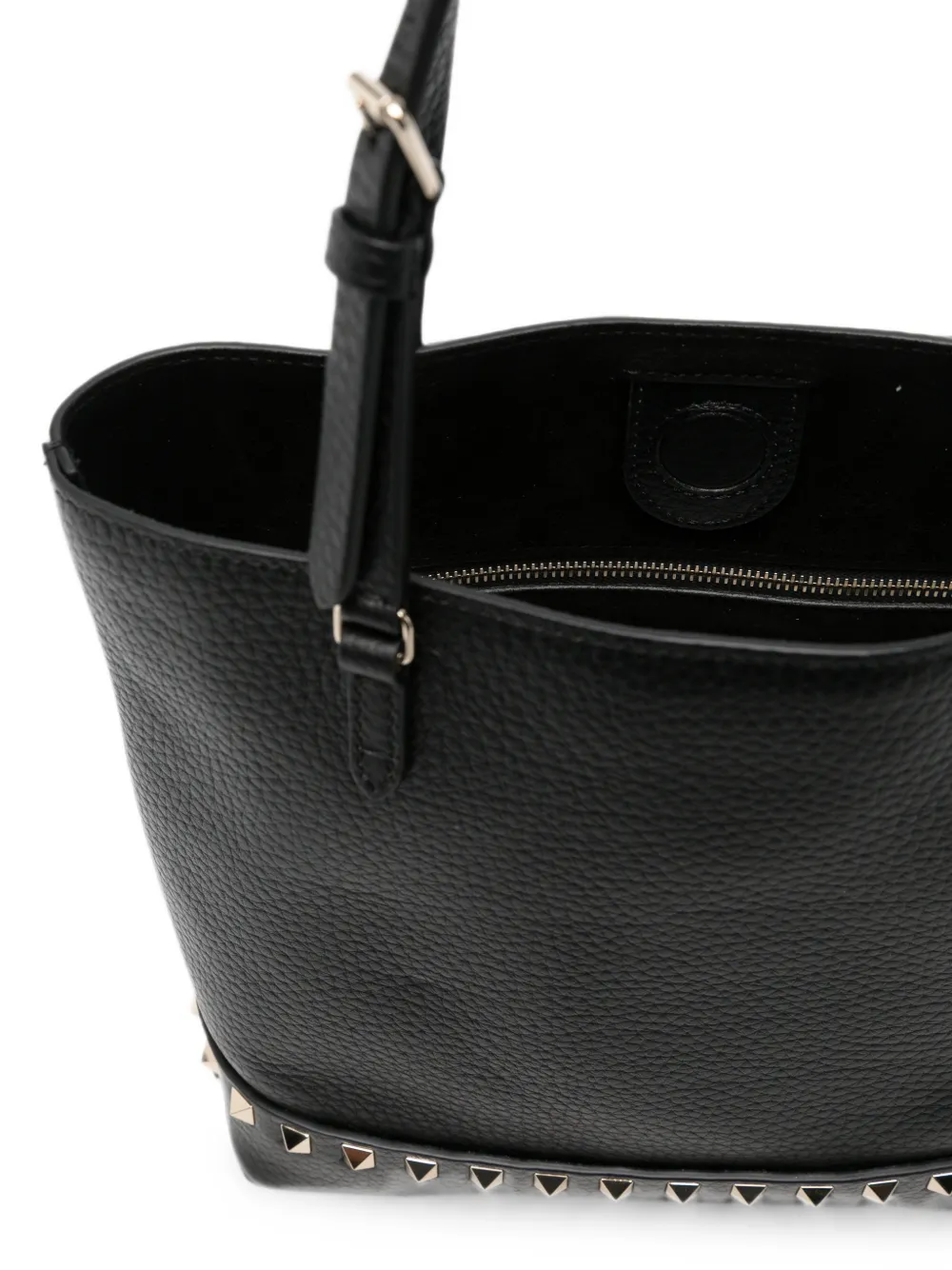Valentino Garavani Rockstud leren shopper Zwart