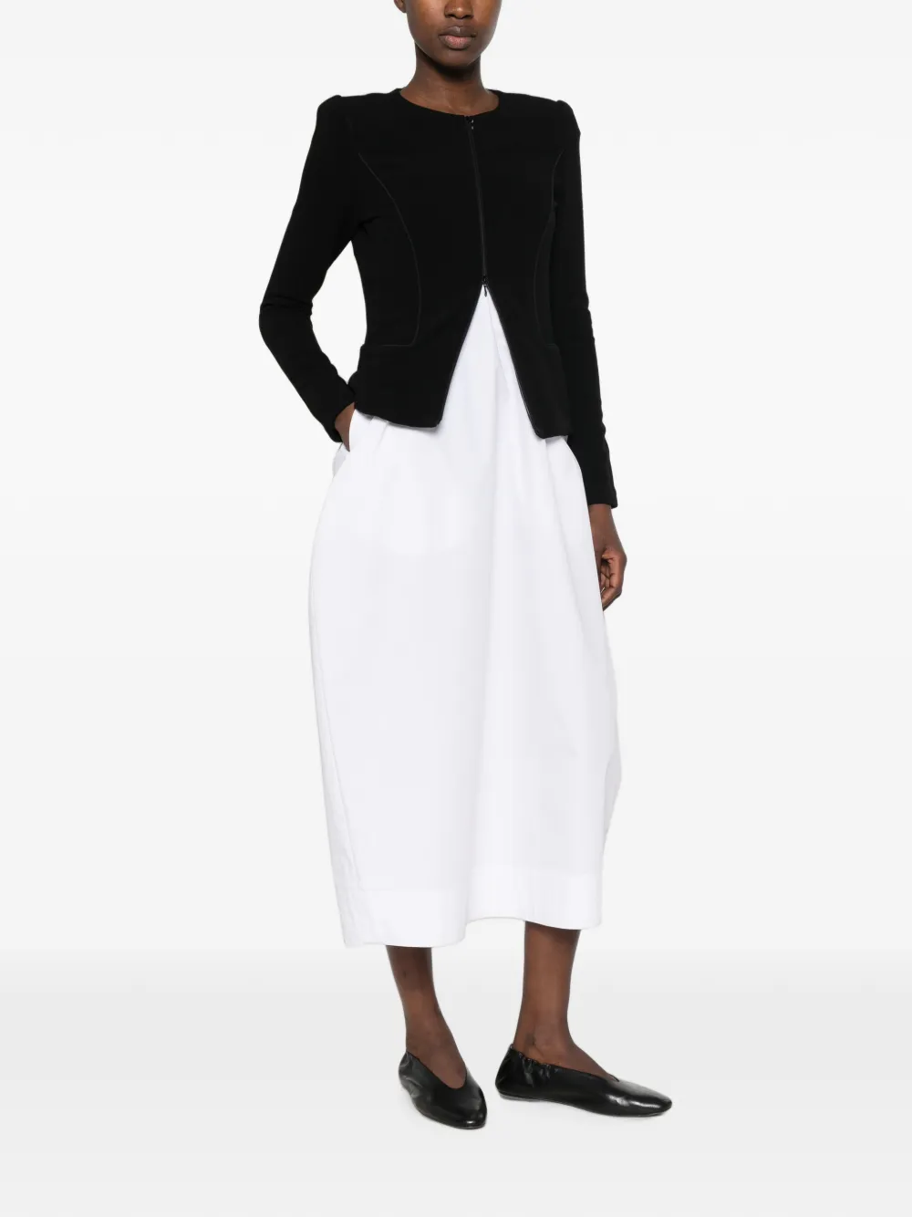 Emporio Armani Jack met rits en lange mouwen Zwart