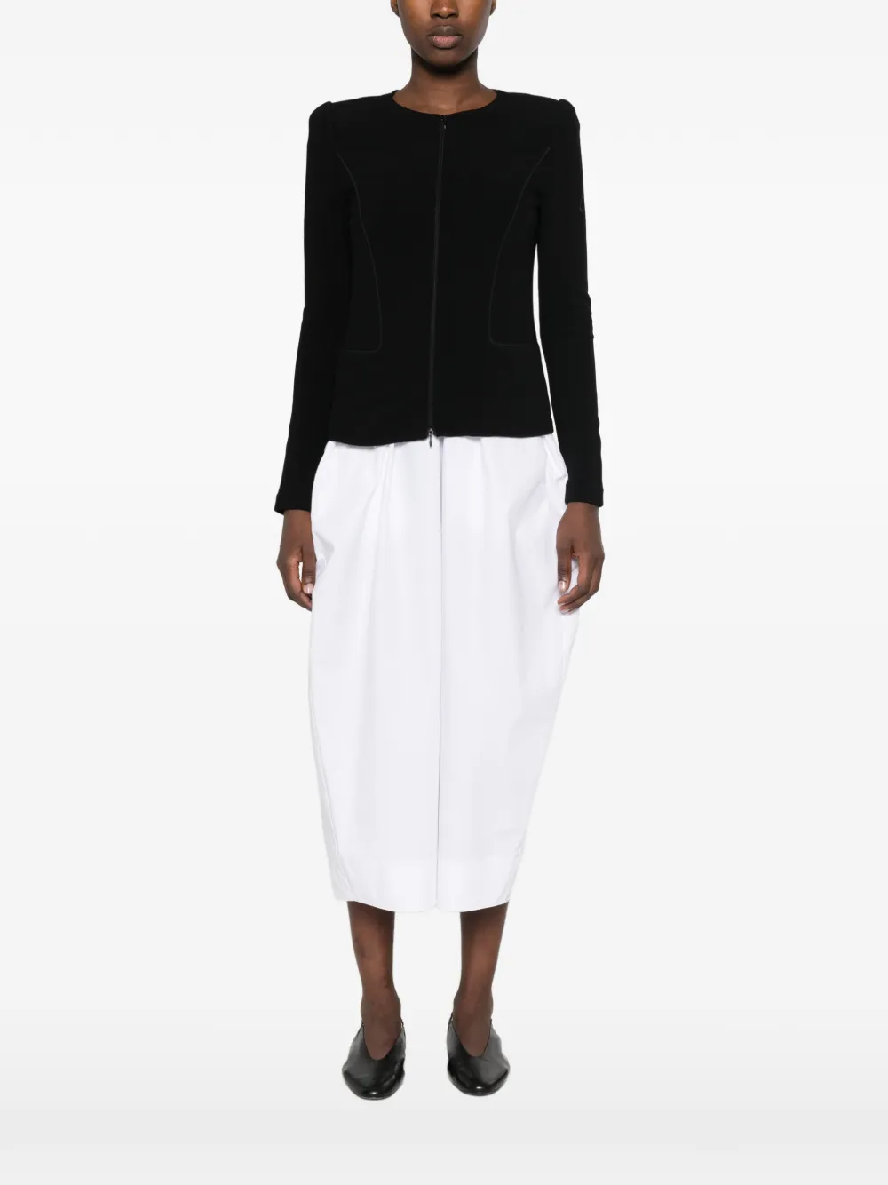 Emporio Armani Jack met rits en lange mouwen Zwart