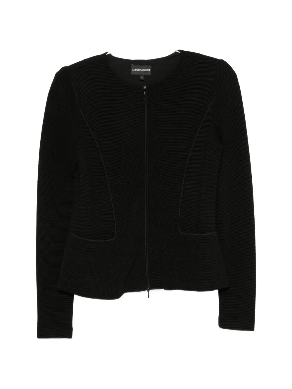Emporio Armani zip-fastening long-sleeve jacket - Nero