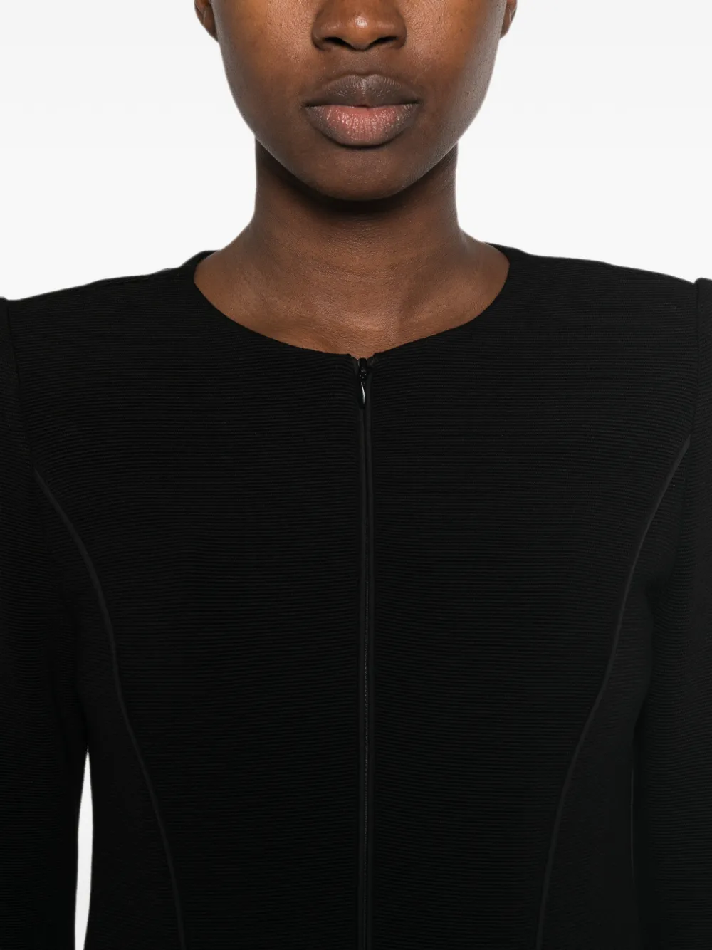 Emporio Armani Jack met rits en lange mouwen Zwart
