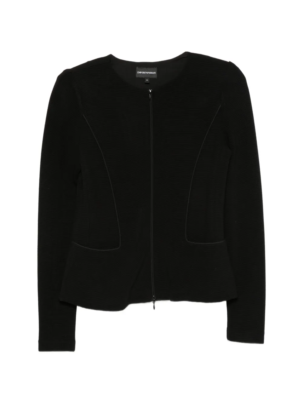Emporio Armani Jack met rits en lange mouwen Zwart