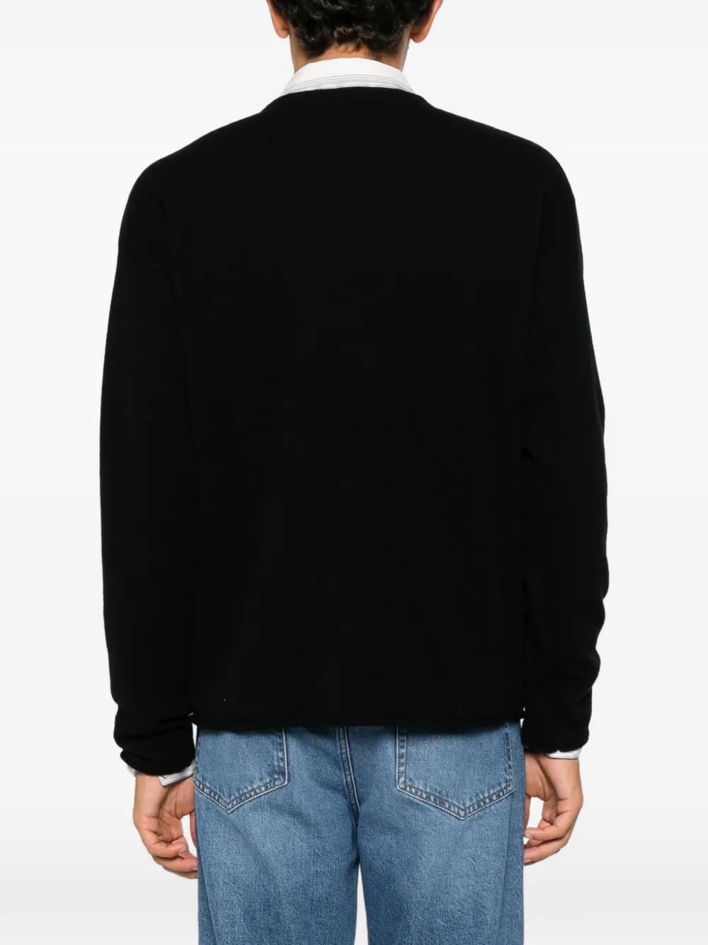 extreme cashmere Paolo trui met ronde hals en lange mouwen Zwart