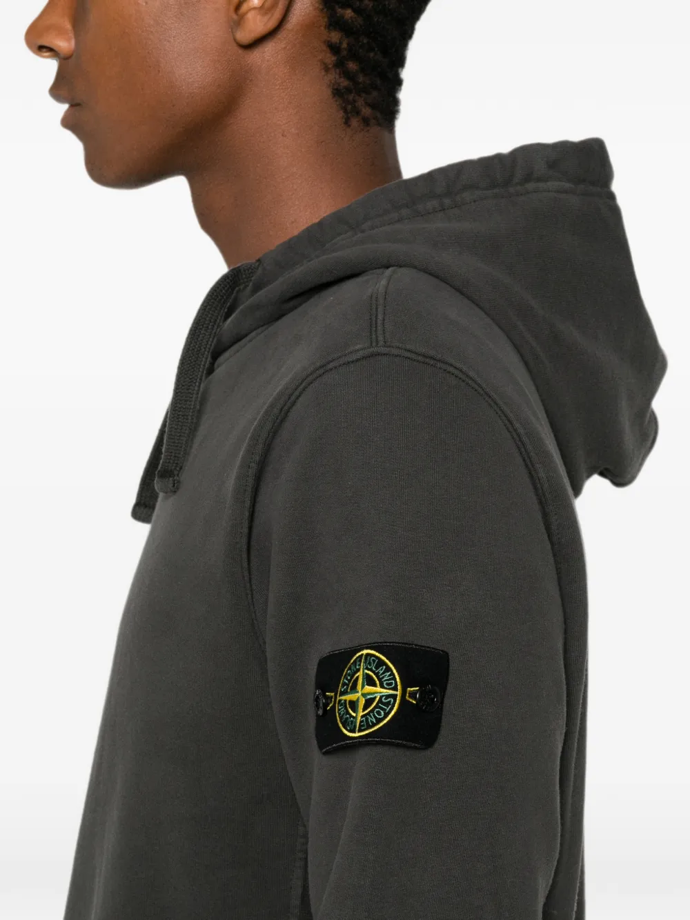 Stone Island Hoodie met logopatch Grijs