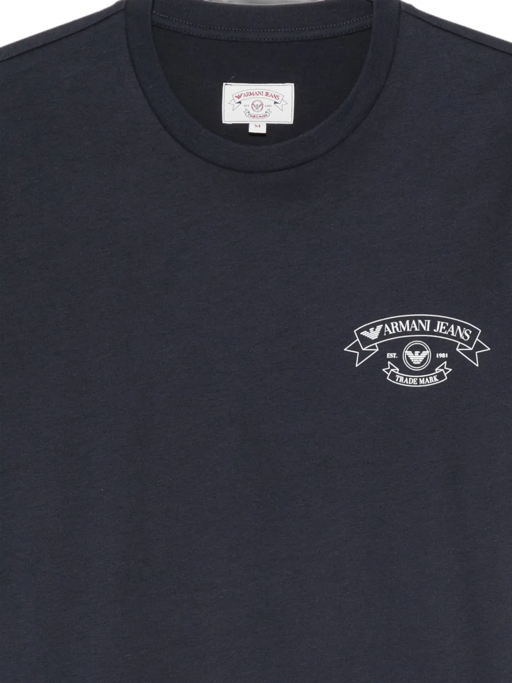 Emporio Armani Katoenen T-shirt met logoprint Blauw