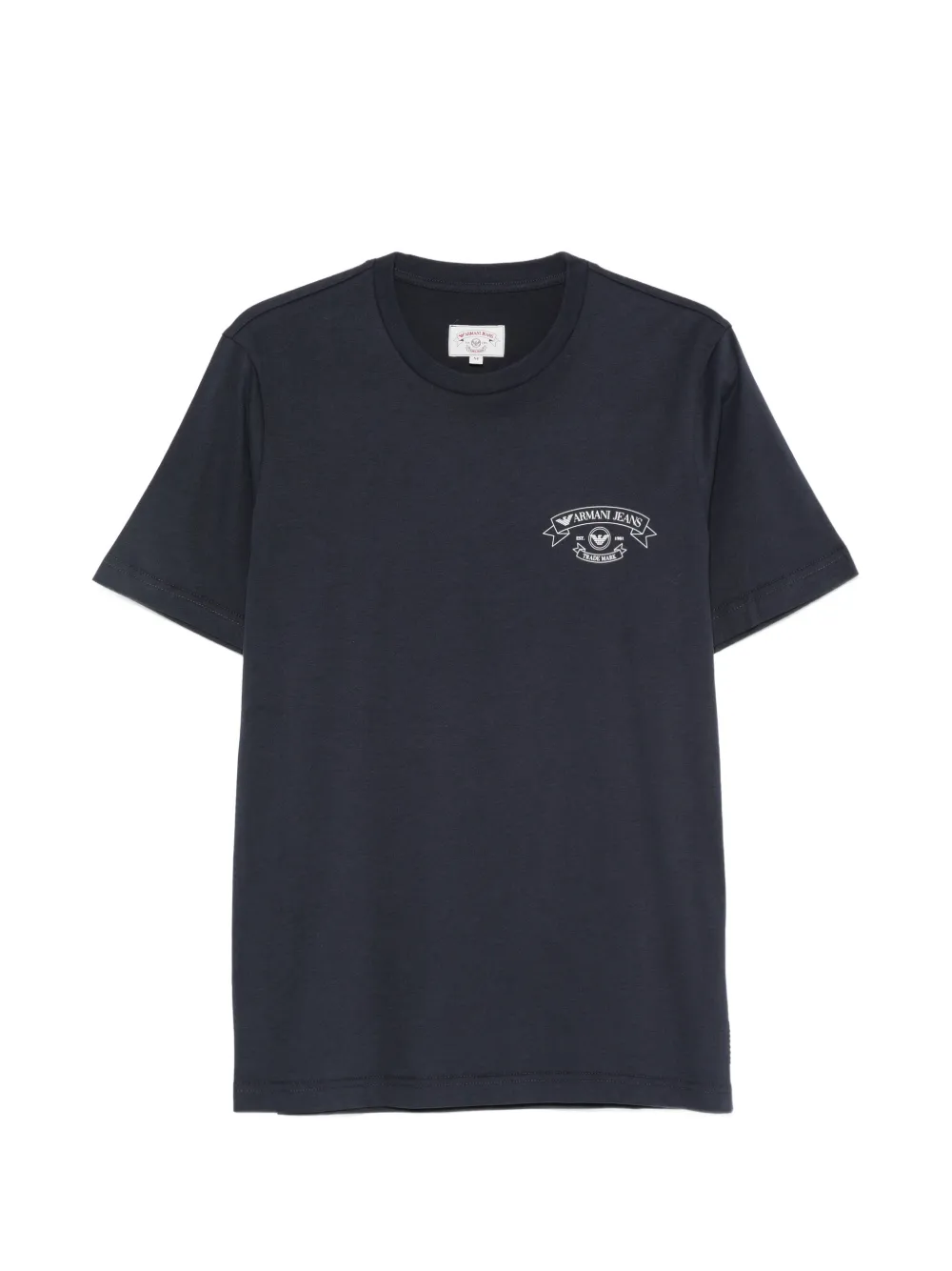 Emporio Armani Katoenen T-shirt met logoprint Blauw
