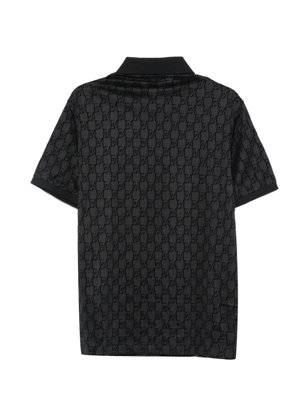 Emporio Armani Poloshirt met logo-monogram Zwart
