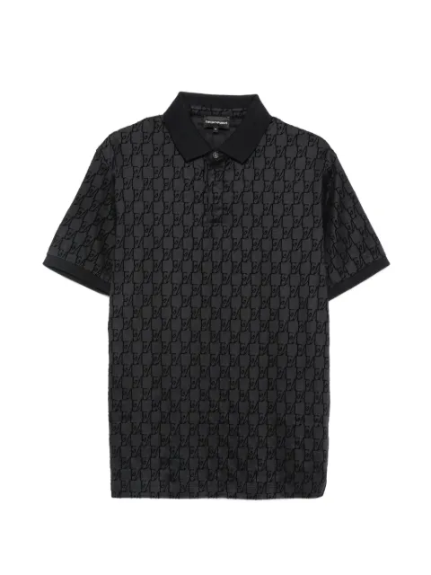Emporio Armani logo-monogram short-sleeve polo shirt
