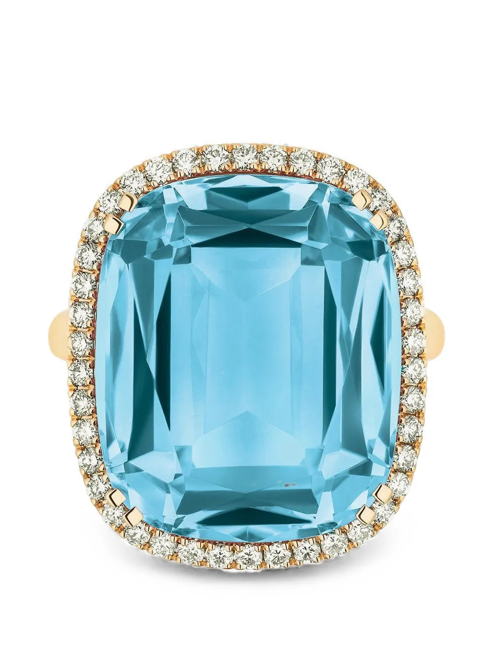 Goshwara Gossip blue topaz and diamond ring - Oro