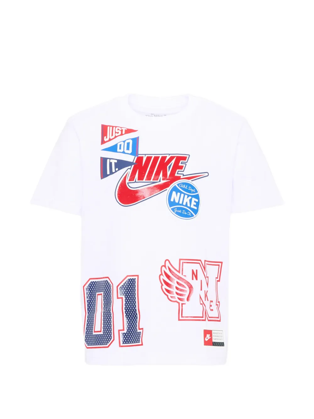 Nike Kids logo-print short-sleeve T-shirt - Bianco