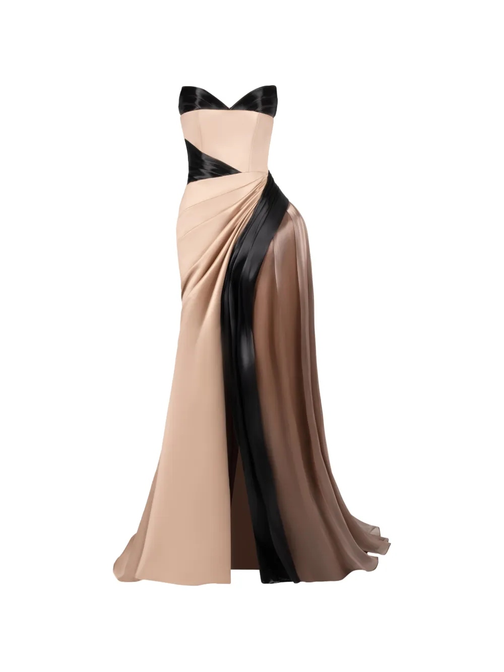 Gaby Charbachy strapless draped maxi dress