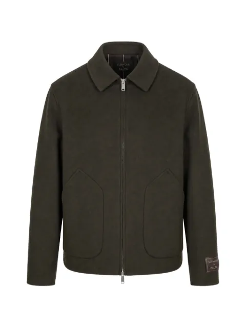 slowear zip-up patch-pocket jacket