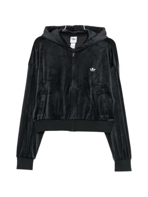 adidas velour zip-up hoodie