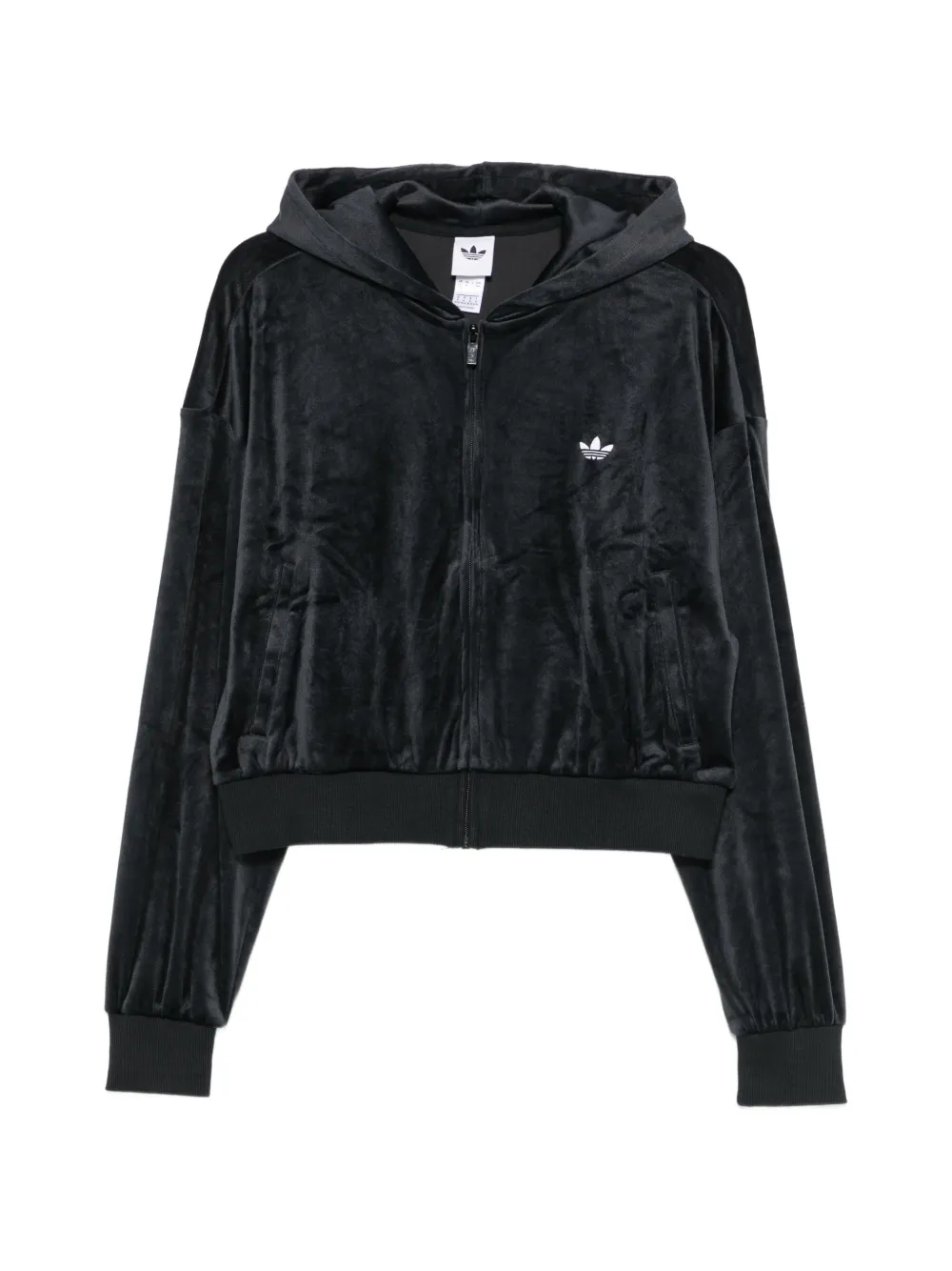 adidas velour zip-up hoodie