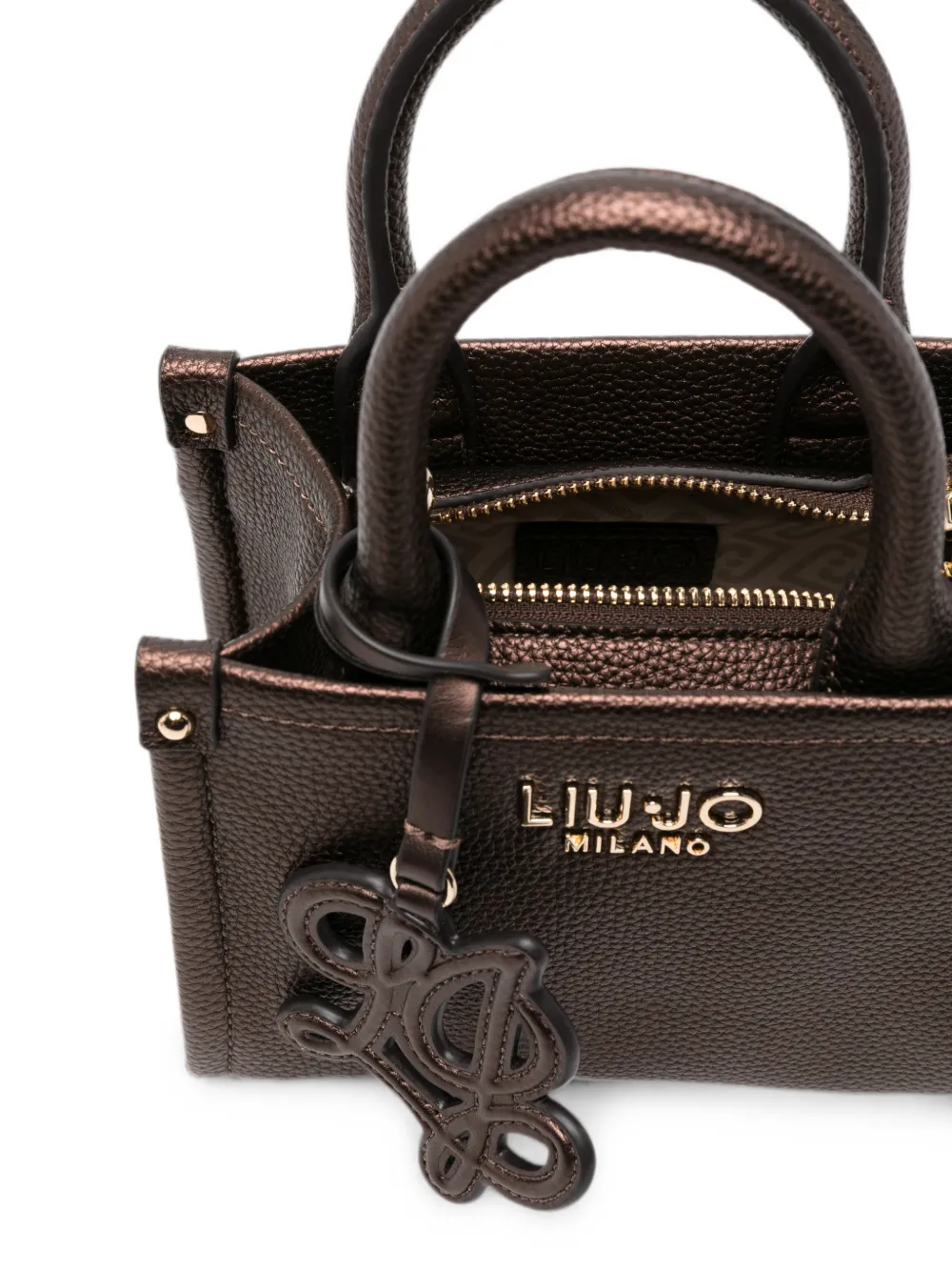 LIU JO Shopper met logoplakkaat Bruin