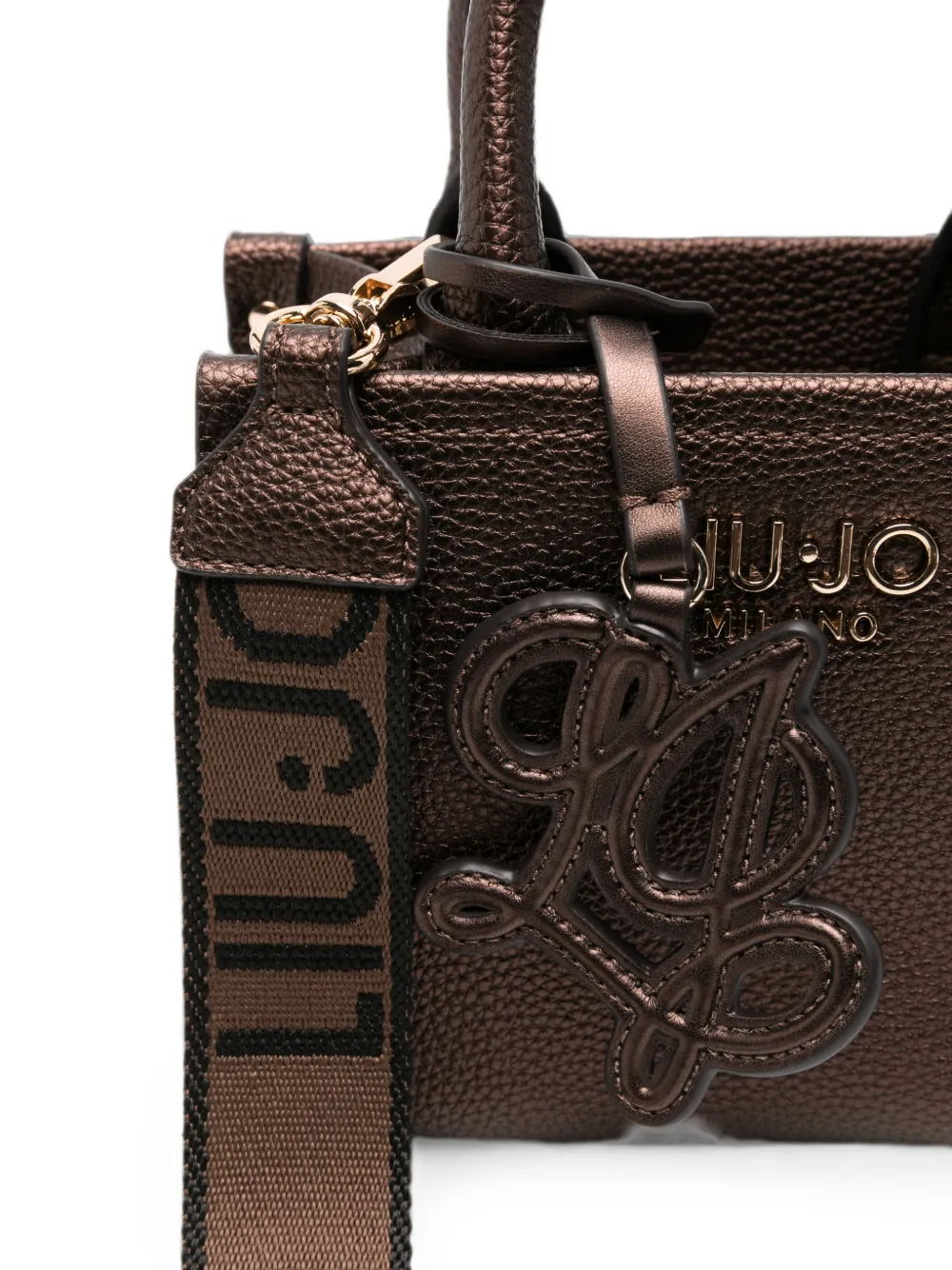 LIU JO Shopper met logoplakkaat Bruin