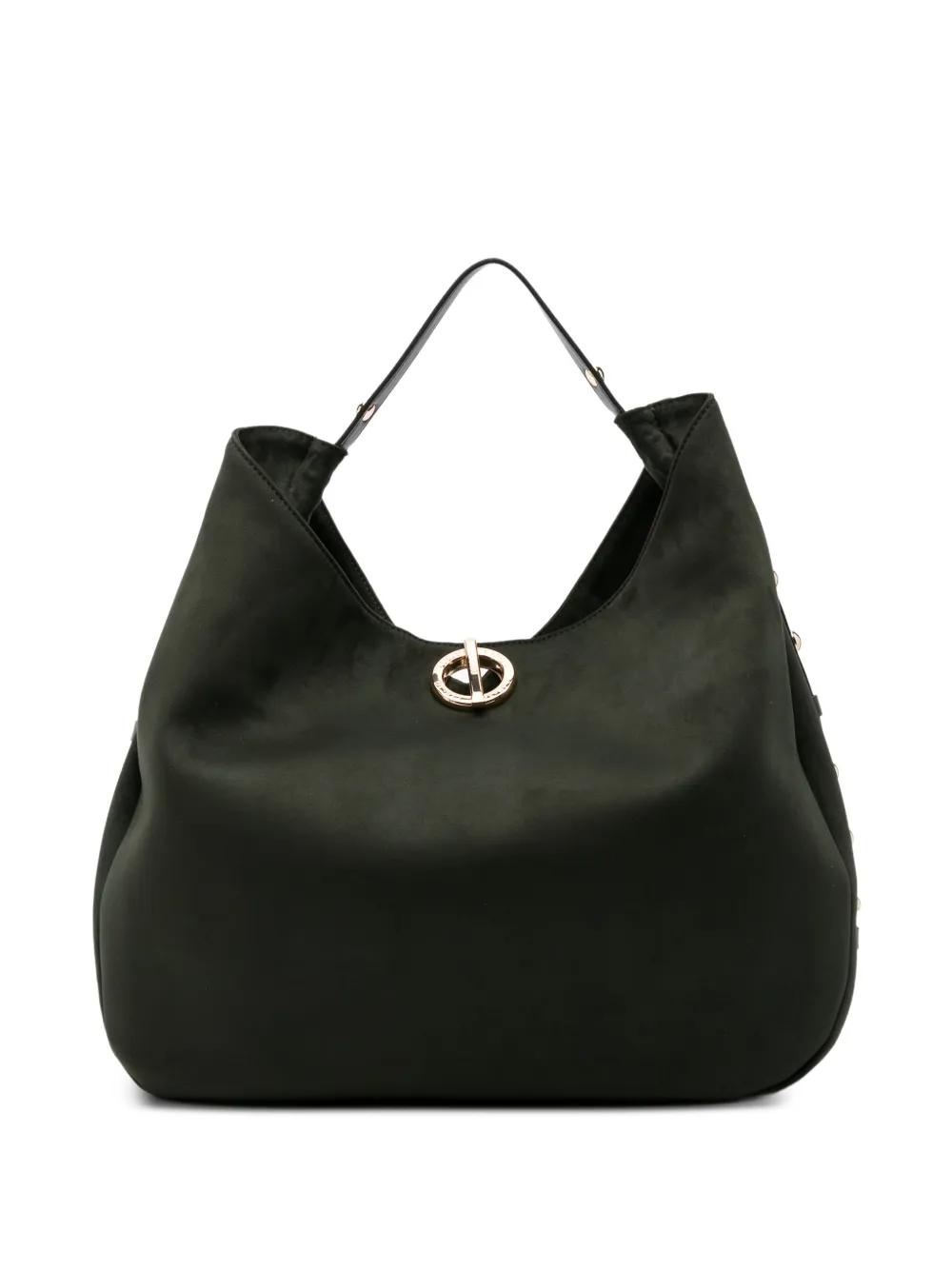 LIU JO logo-plaque studded tote bag - Verde