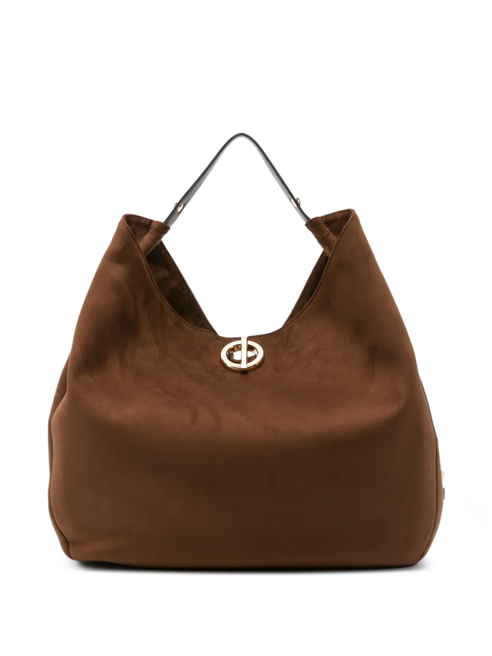 LIU JO logo-plaque studded tote bag - Braun