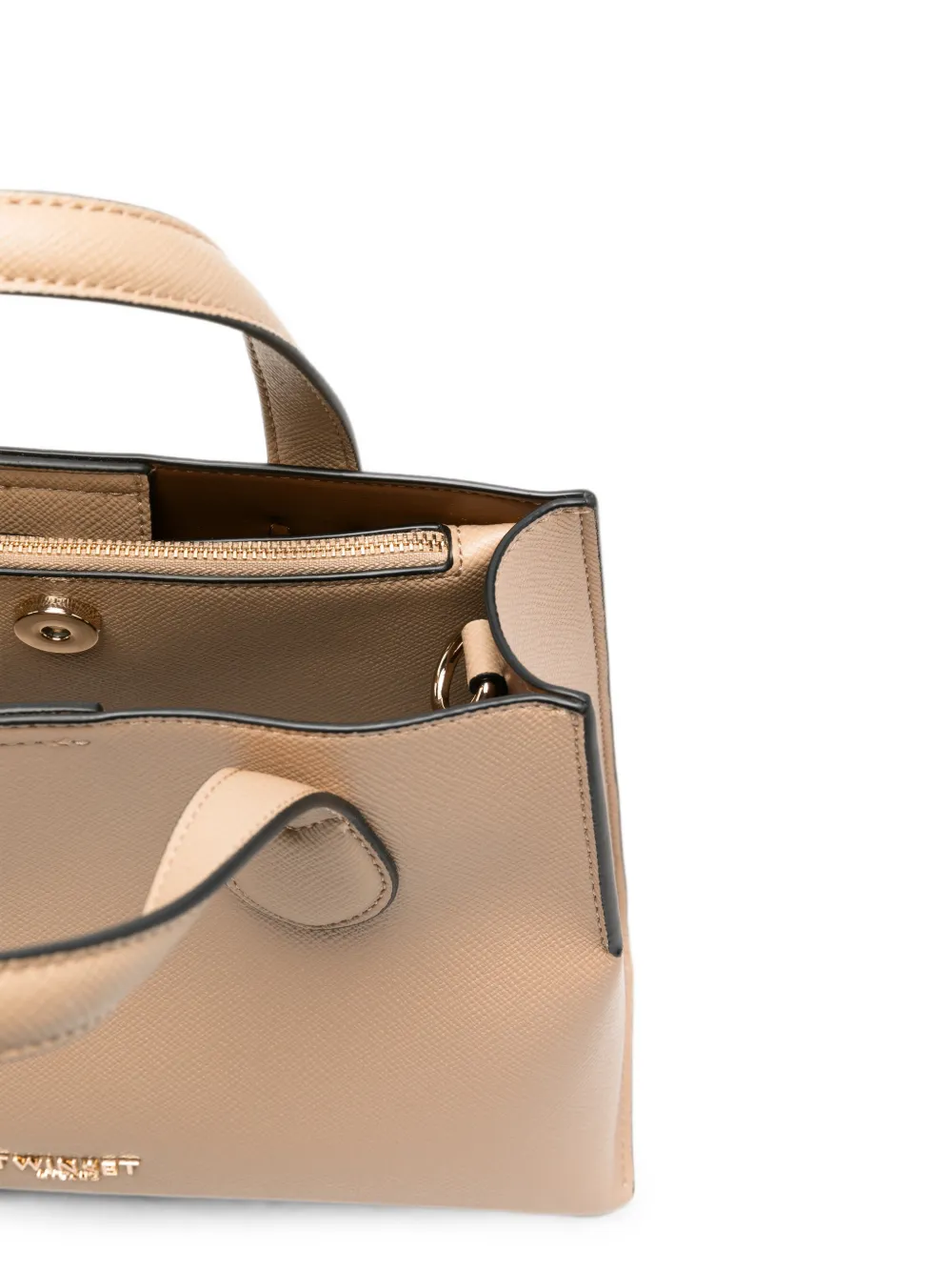 TWINSET Heuptas met logoplakkaat Beige