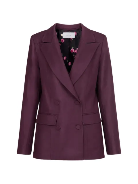 Isolda Blazer Arandela com abotoamento duplo e cinto
