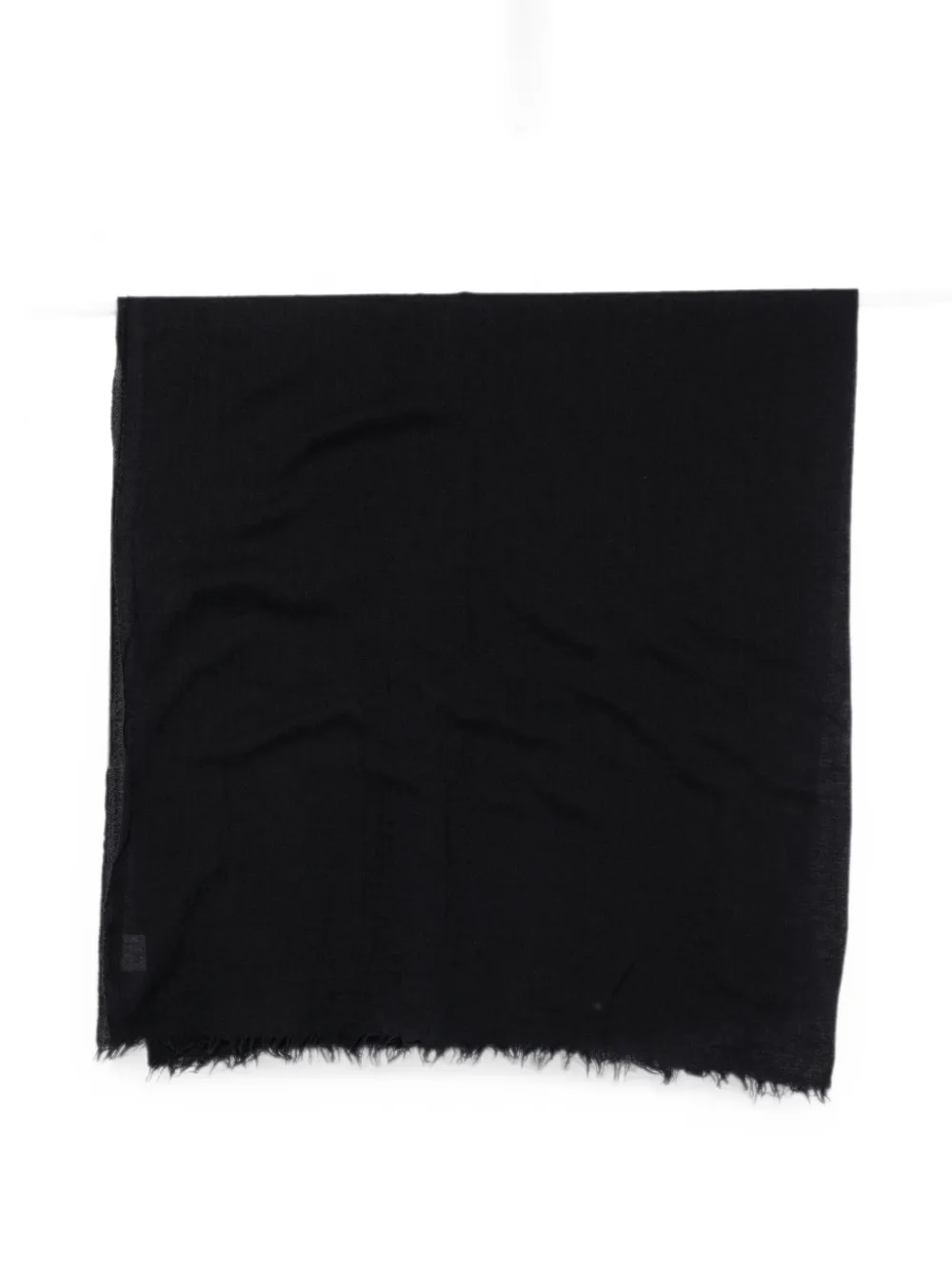 Cenere GB frayed-edge scarf - Schwarz