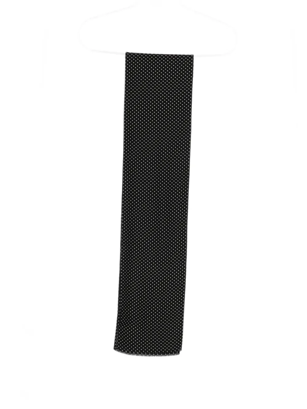Cenere GB polka-dot fringed scarf - Schwarz