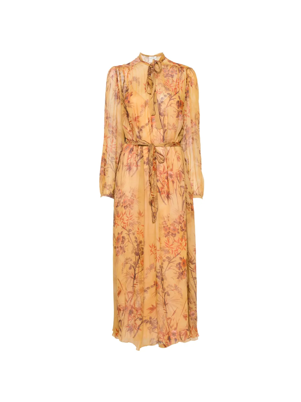 Forte Forte floral-print tie-neck maxi dress - Giallo