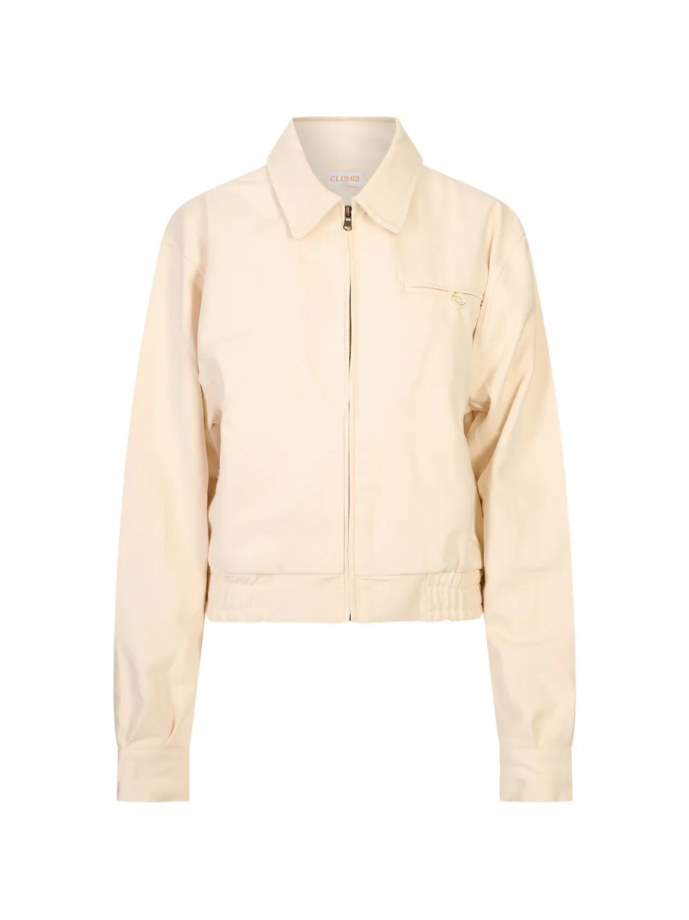 LOIS JEANS elasticated-hem zip-up jacket - Nude