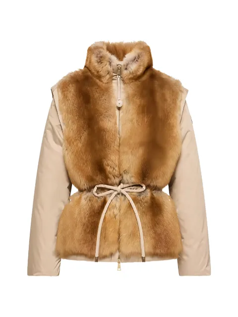 Moncler Blaireau 2-in-1 shearling down jacket