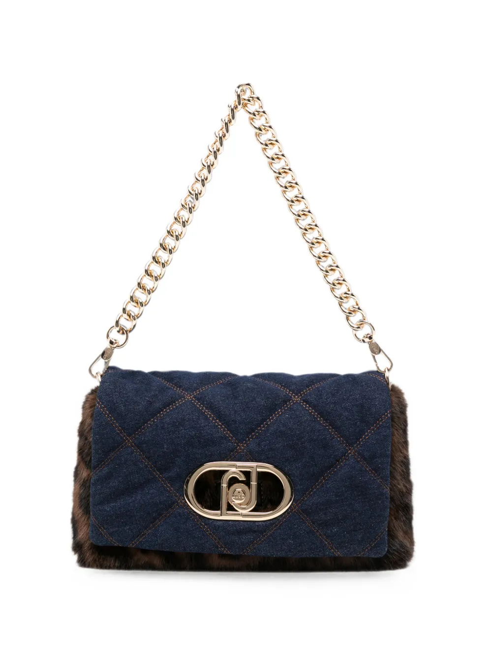 LIU JO faux-fur shoulder bag - Blu