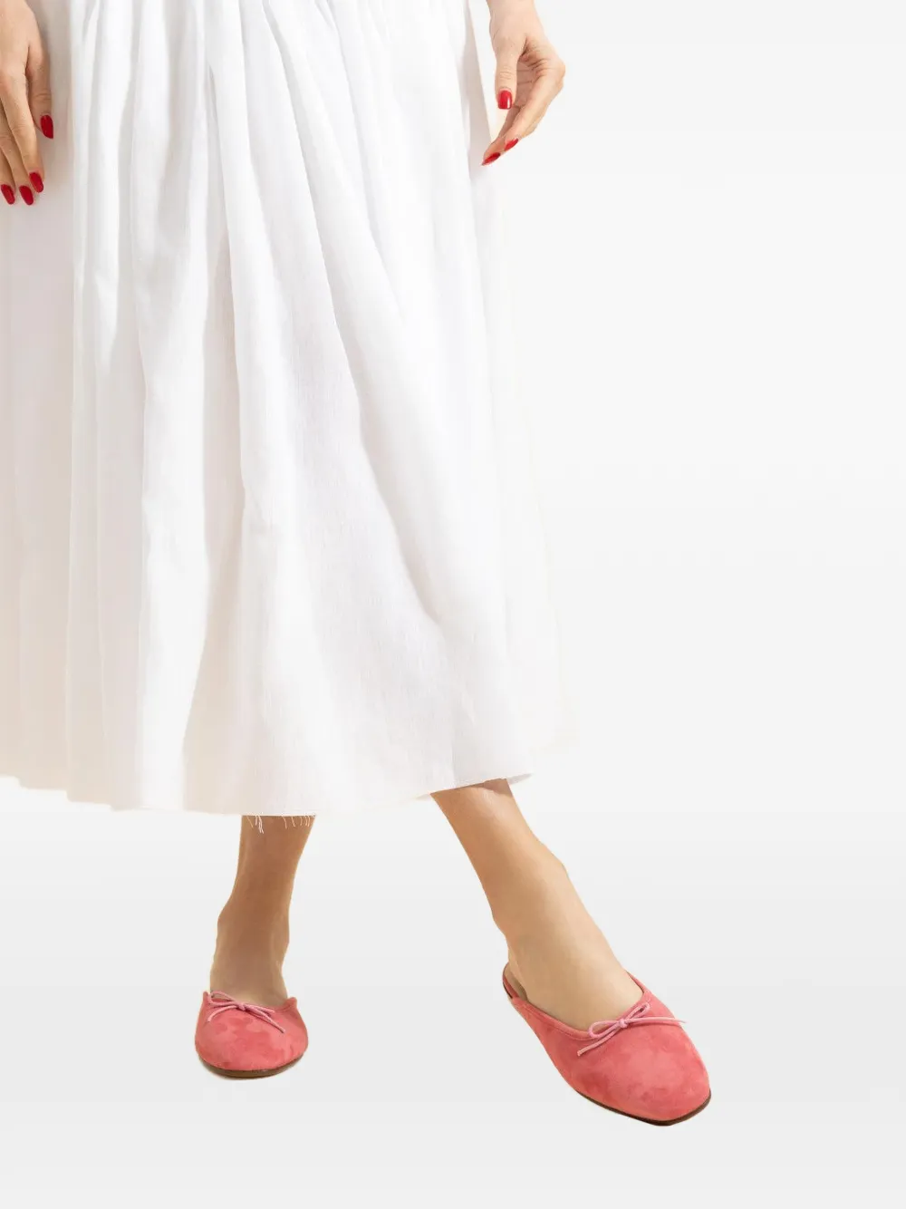SOPHIQUE Poesia muiltjes met strikdetail Roze