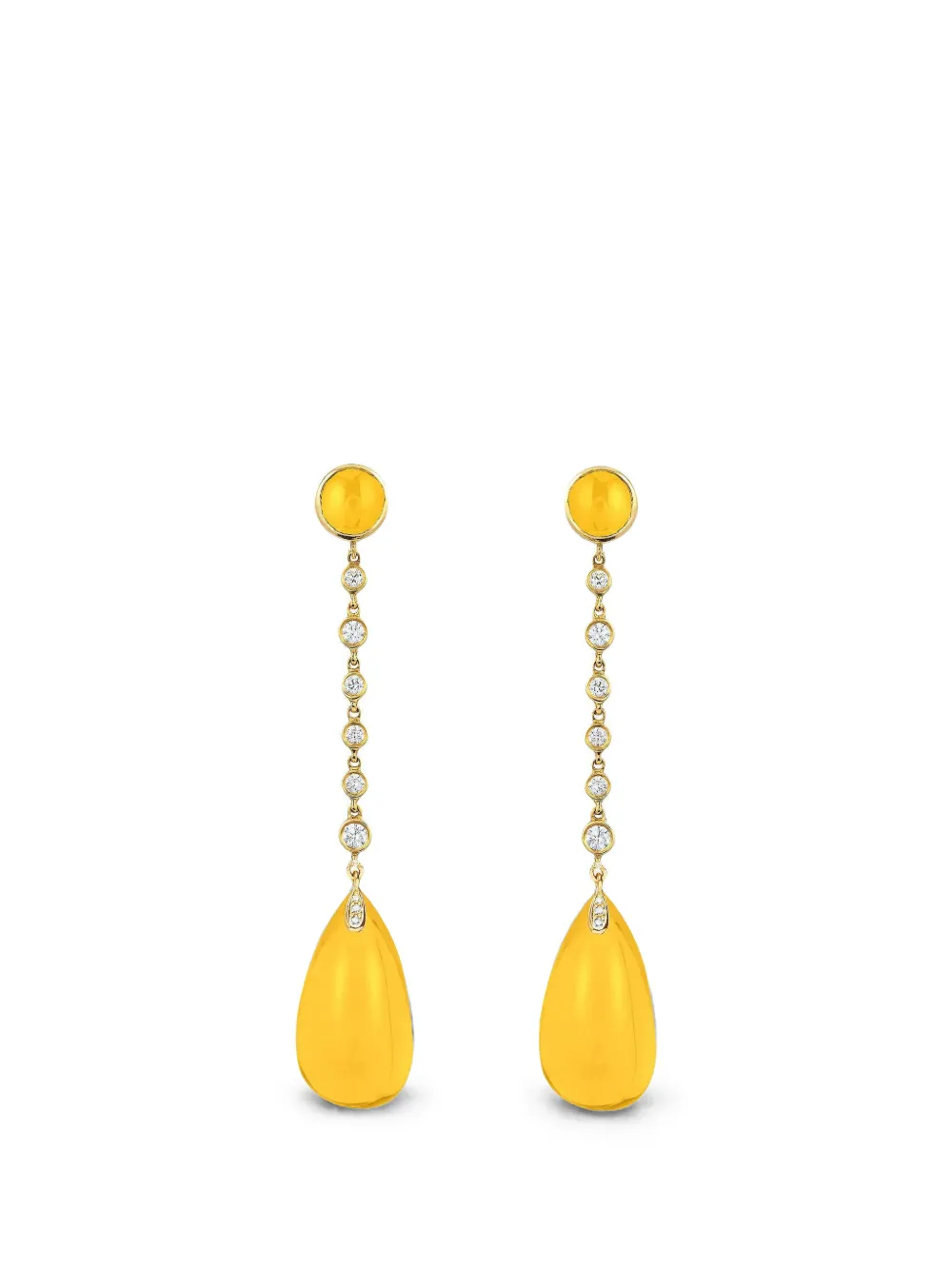 Goshwara citrine and diamond earrings - Gold