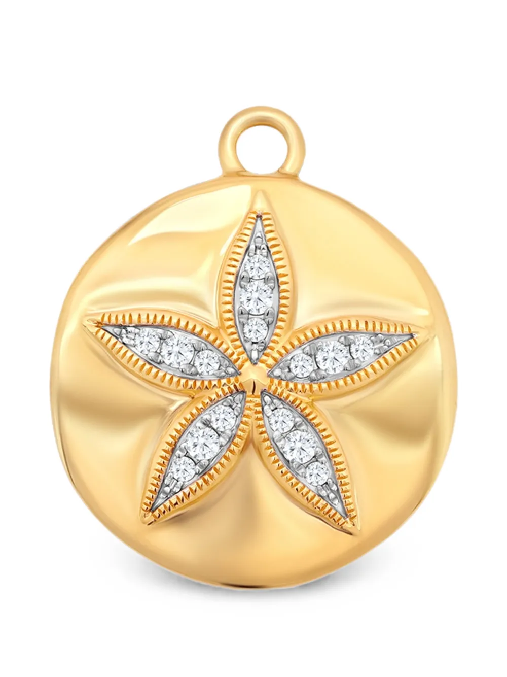 Sara Weinstock Diamantanhänger mit Sand-Dollar-Motiv - Gold