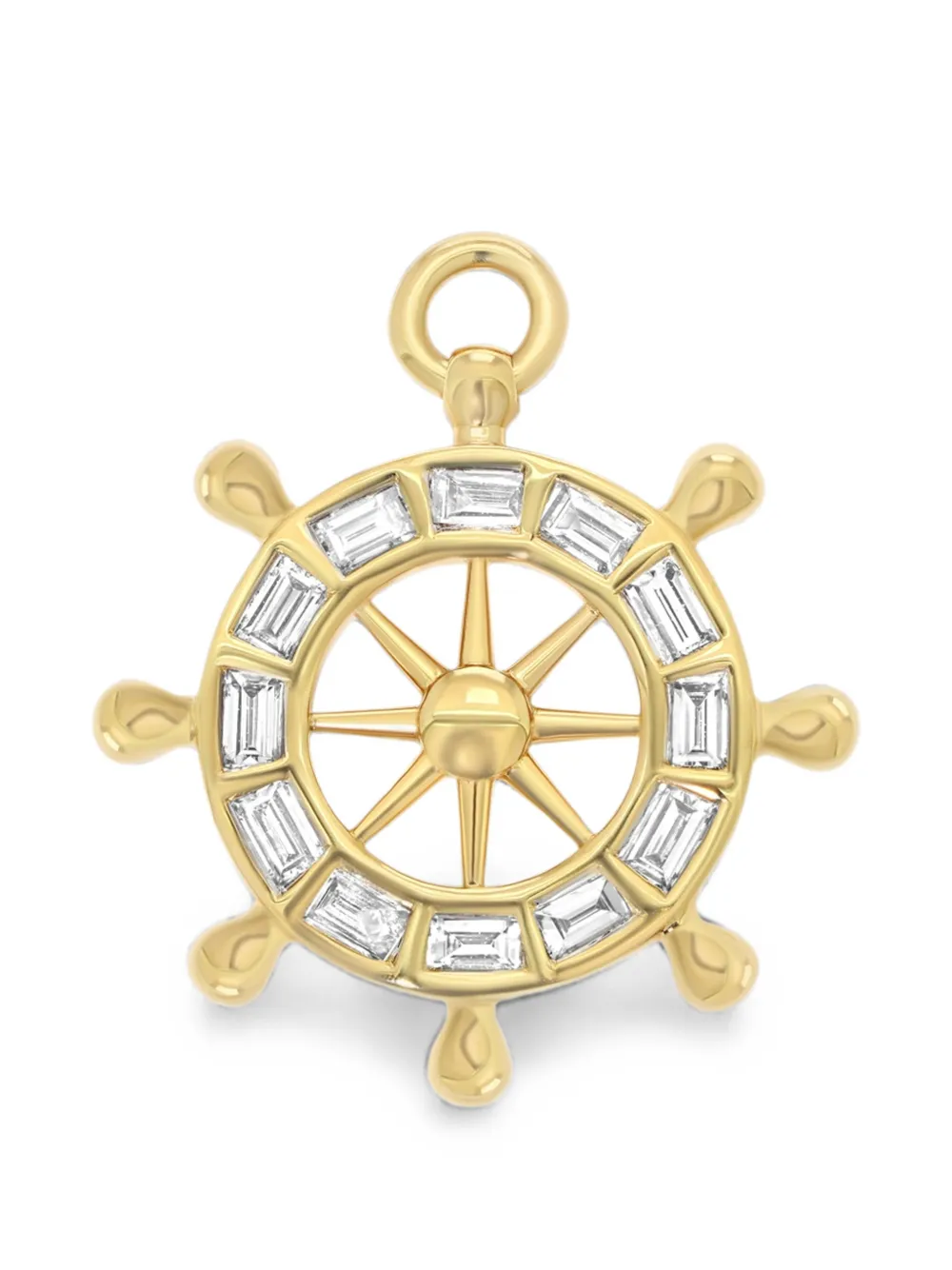 Sara Weinstock Papua Diamond Captain's Wheel Charm In Gold