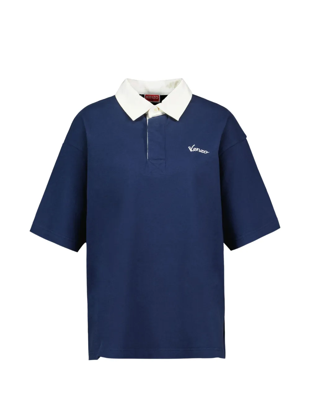Kenzo Varsity logo-embroidered polo shirt - Blau