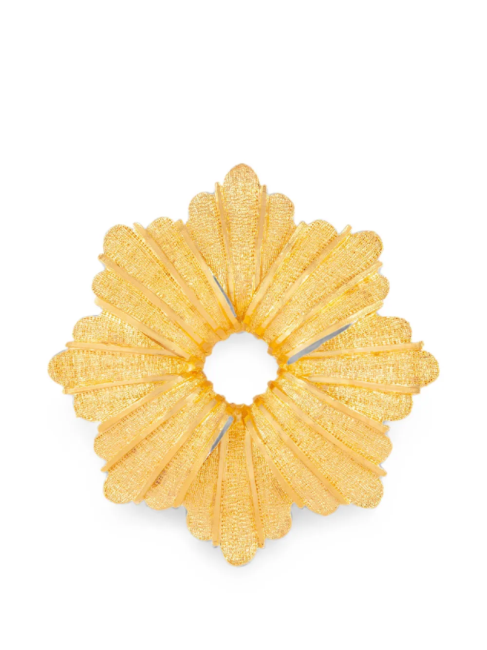 Susan Caplan Vintage 1980s Rediscovered brushed floral-motif brooch - Gold