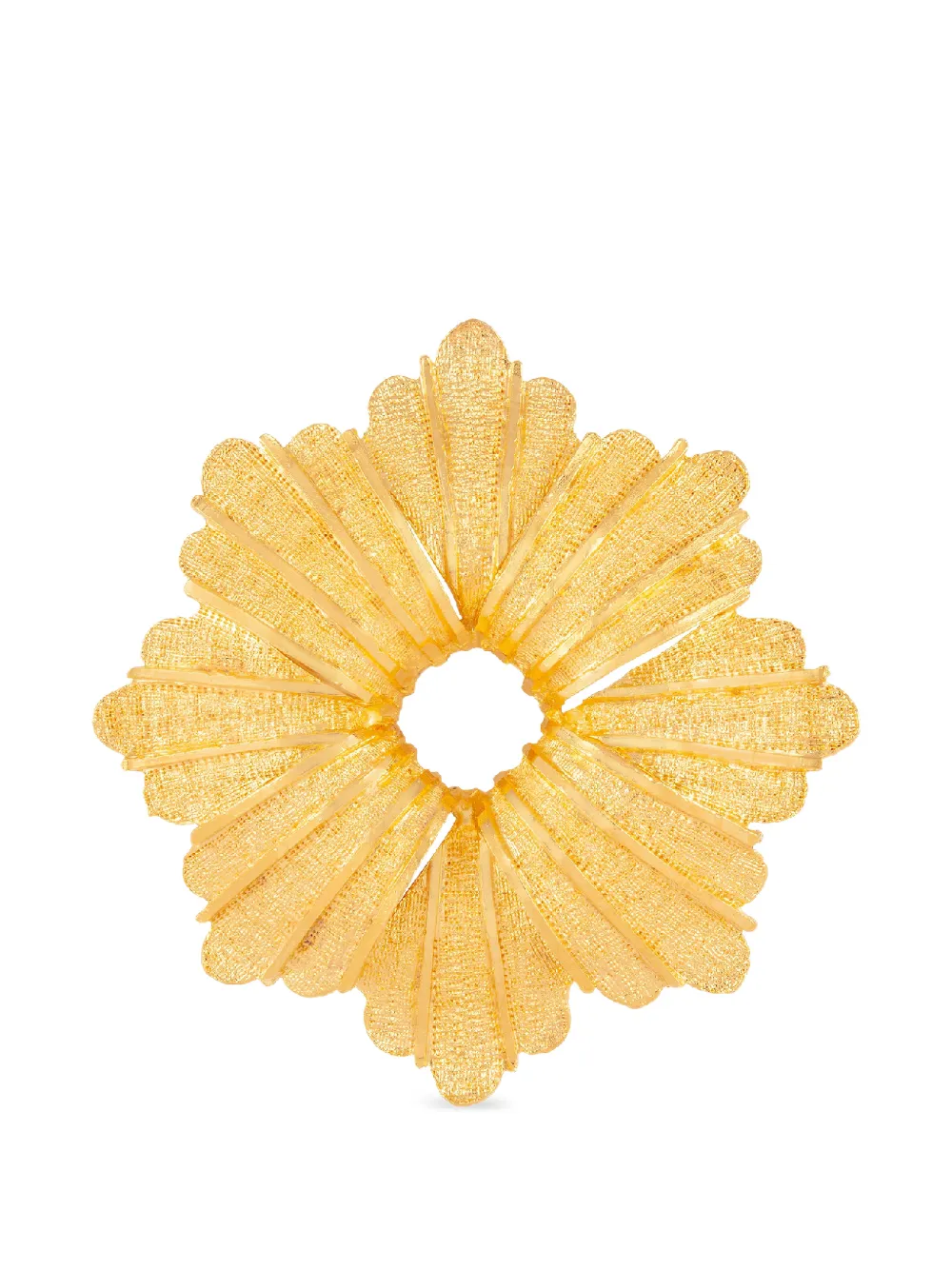 Susan Caplan Vintage 1980s Rediscovered brushed floral-motif brooch - Gold