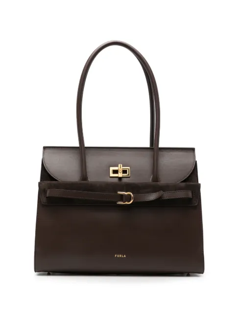 Furla buckle-detail leather tote bag